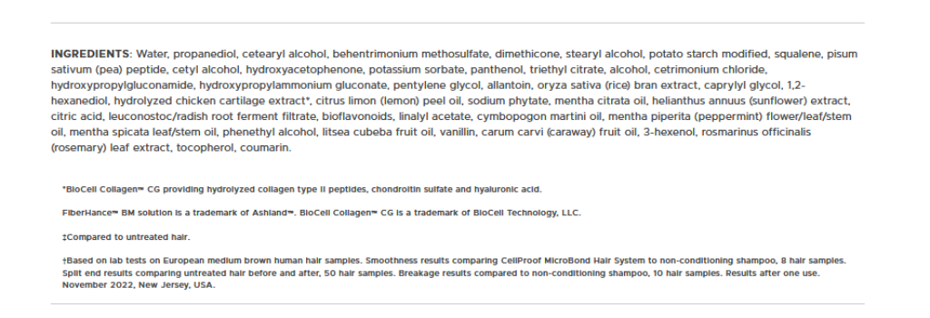 Modere-cellproof-microbond-conditioner-ingredients